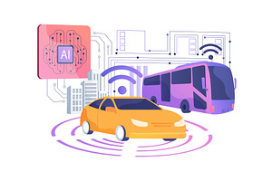 Smart City Infrastructure with IoT, a Technology Illustration by Visual Generation