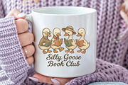 Silly Goose Book Club Reading PNG, an Illustration by CraftArtStudio (Thumbnail 2 of 4)