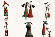Whimsical Valentine Dog Couple, an Animal Illustration by BusyDaydesign (Thumbnail 5 of 9)