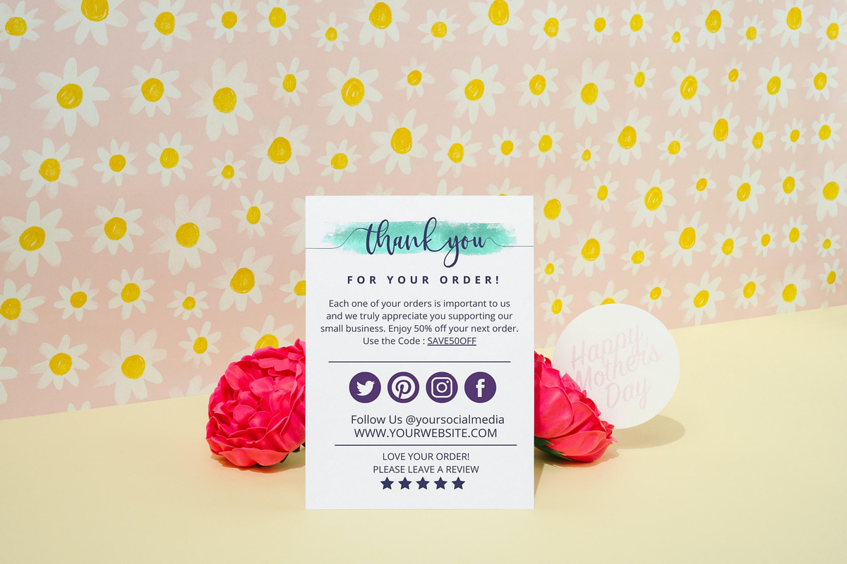 THANK YOU CARD FOR SMALL BUSINESS, a Flyer Template by Oskar Wantopi (Photo 2 of 8)