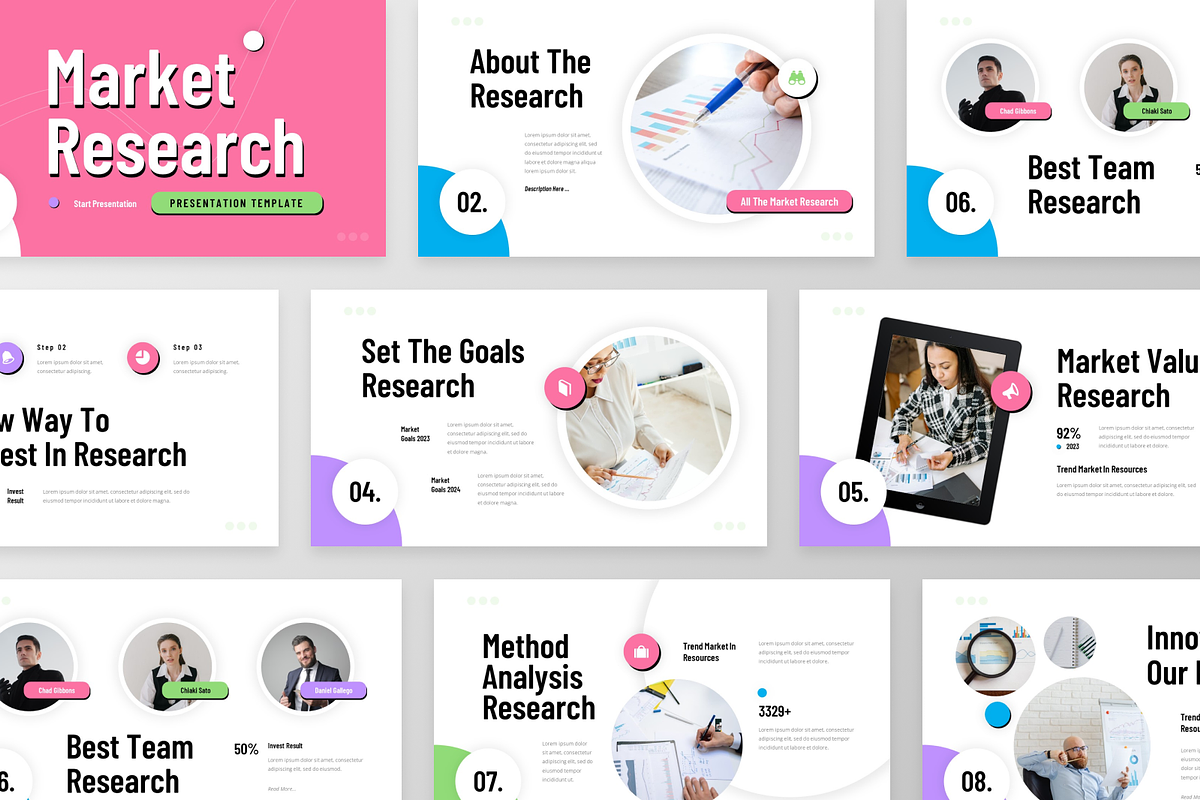 Market Research Keynote Template, a Presentation Template by GraphauseProject (Photo 3 of 6)