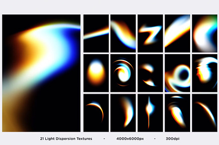 21 Light Dispersion Overlay Textures