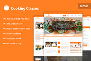 Cooking Classes PSD Website Template, a Websites & App Template by WebbyTemplates (Thumbnail 1 of 7)