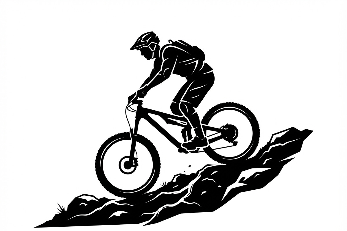 Mountain Biker Silhouette, a Person Illustration by Amazin_art (Photo 2 of 27)