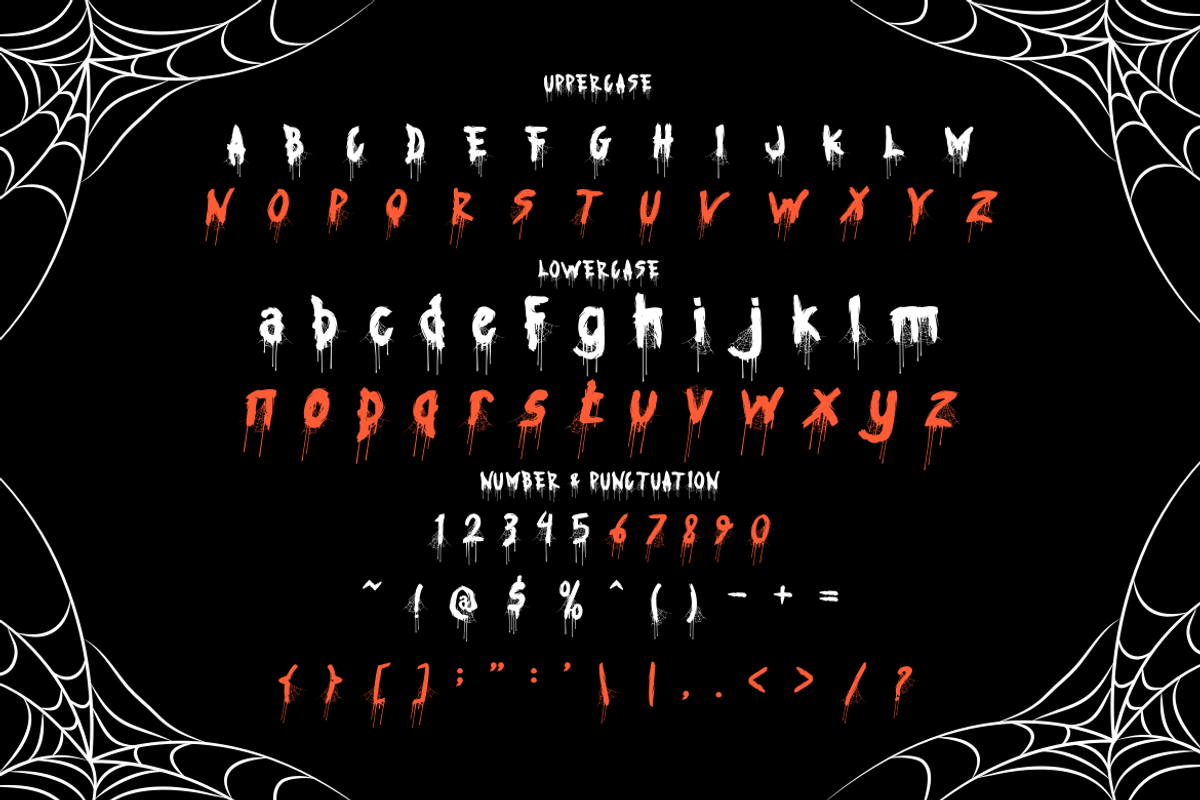 Black Thread Horror Font, a Font by PutraCetol Studio (Photo 5 of 5)
