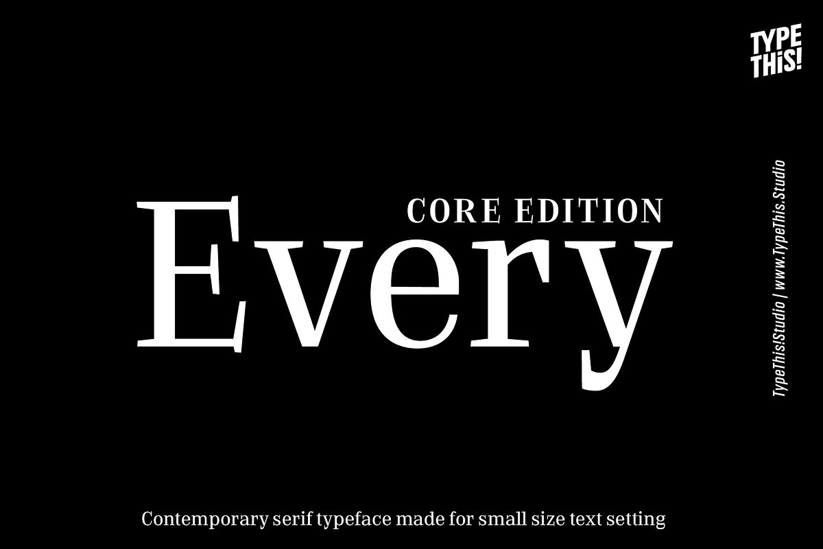 Every Core, a Serif Font by TypeThis!Studio (Photo 1 of 10)