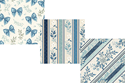 Coquette Blue Toile Digital Paper, a Pattern Graphic by FloridPrintables (Thumbnail 2 of 10)