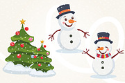 Christmas Snowman Vector Bundle, a Seasonal Illustration by rix_designs (Thumbnail 4 of 5)