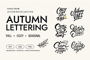 Autumn & Fall Lettering Set, a Seasonal Illustration by Oktyabr (Thumbnail 1 of 6)