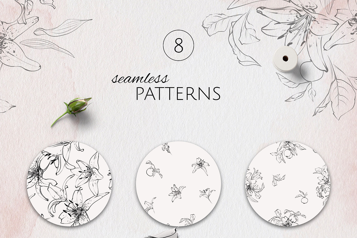 IN MY GARDEN line art florals, a Decorative Illustration by Yuliia Lashevska (Photo 8 of 11)