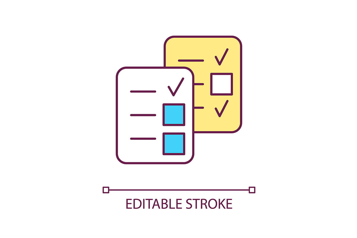 Checklist RGB color icon, an Outline Icon by bsd studio