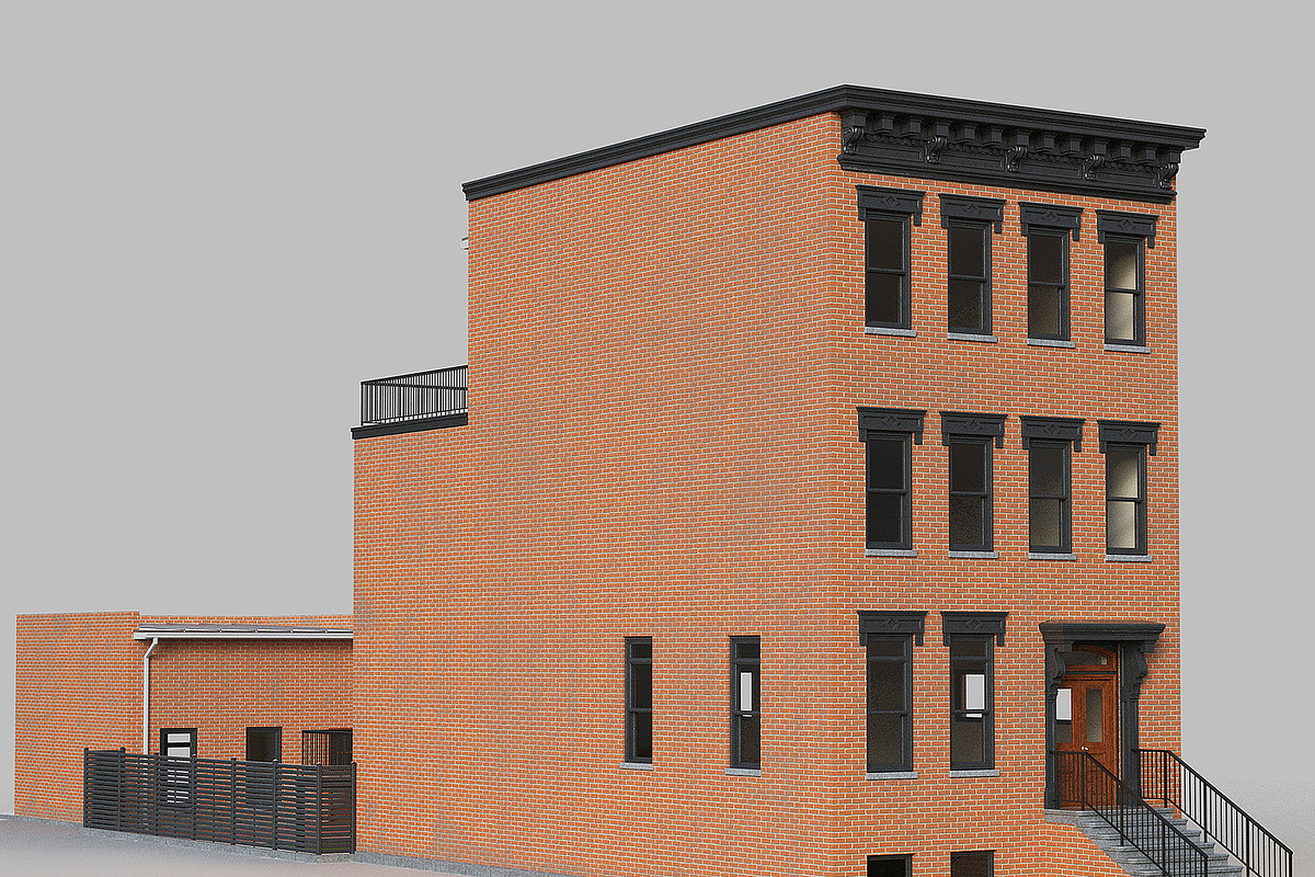 Brownstone townhouse, an Architecture 3D Model by happy brush (Photo 4 of 8)