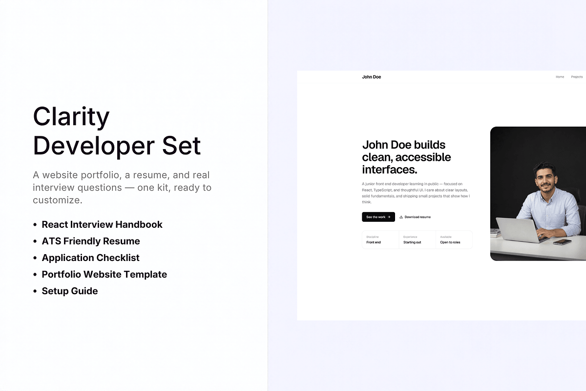 Clarity - Next.js, React portfolio, a React Template by sturanovic.ms (Photo 1 of 4)