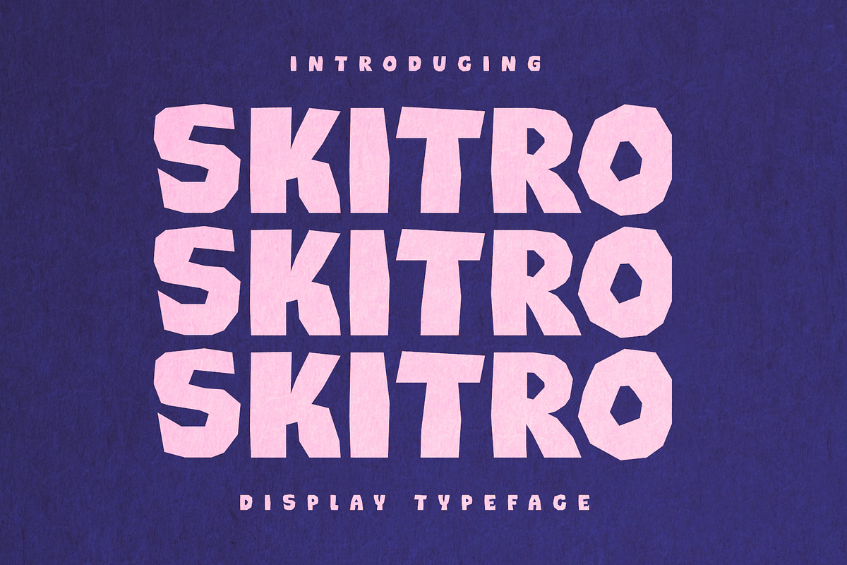 Skitro | Cutout Font, a Sans Serif Font by ESEM (Photo 1 of 4)