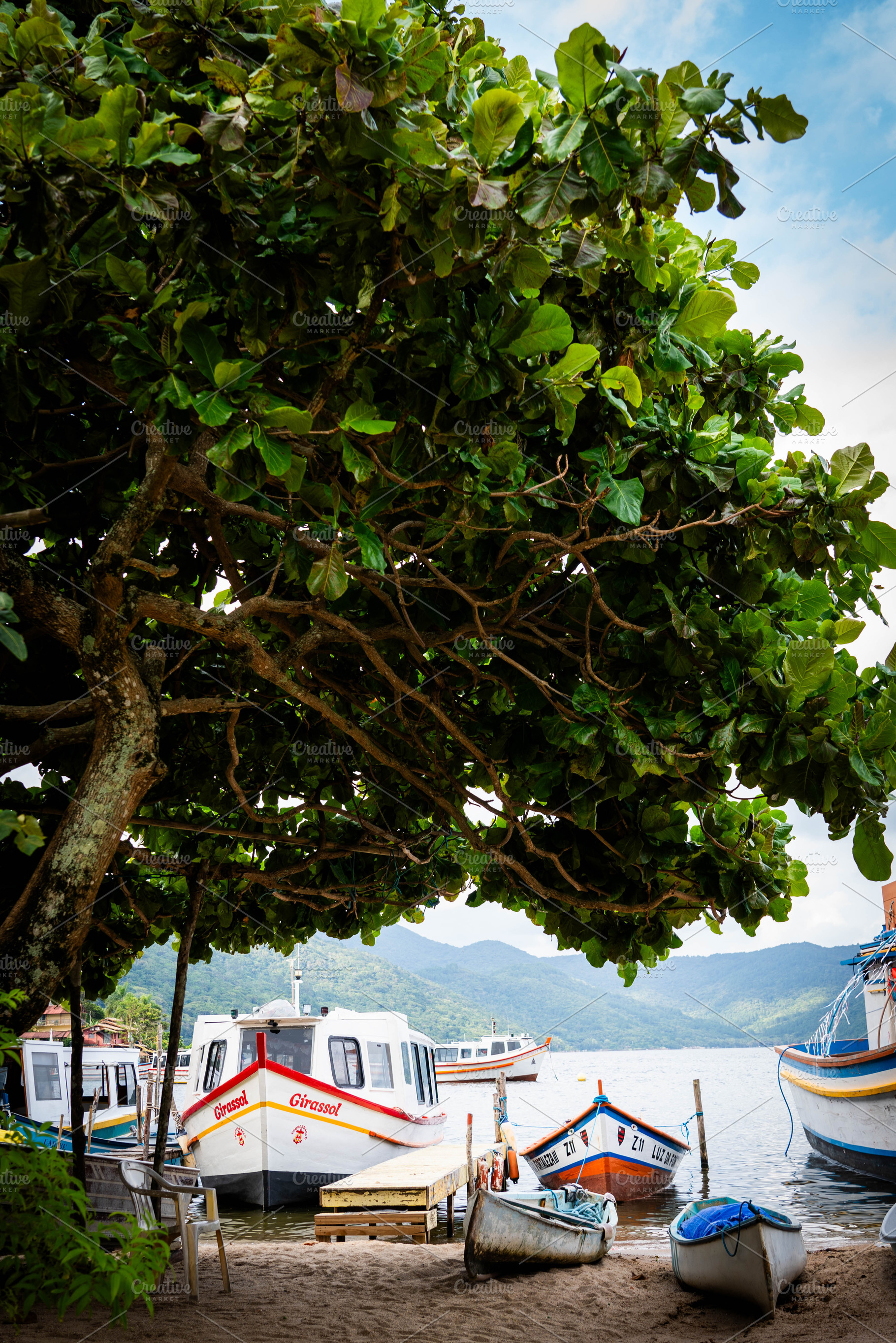 Boat and fishing village, a Nature Photo by HiLine