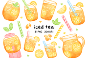 Iced Tea Clipart, a Food Illustration by greywalnutstudio (Thumbnail 1 of 4)