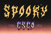 CS Spooky – Black Metal Font, a Blackletter Font by Craft Supply Co. (Thumbnail 1 of 8)