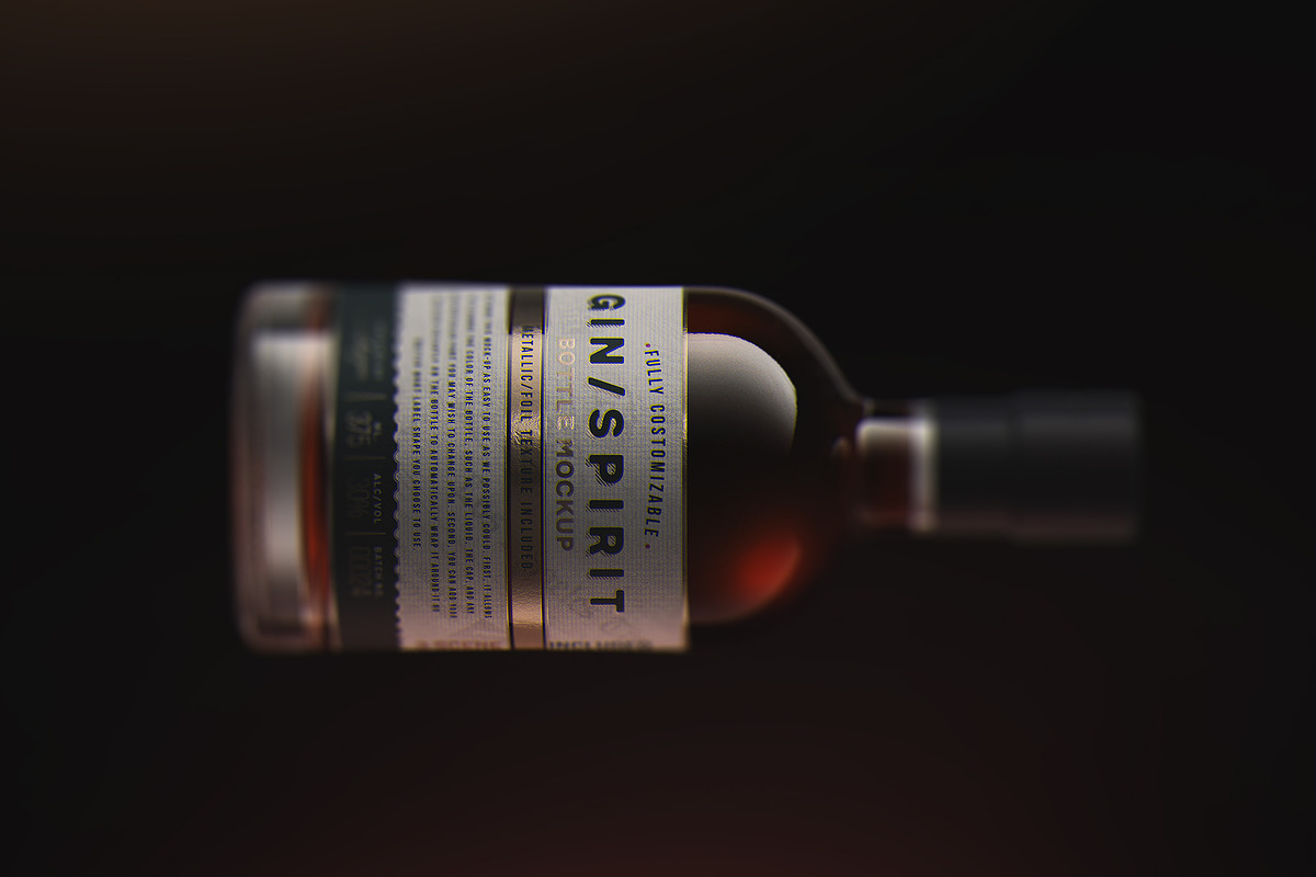 Gin Bottle Mockup V2, a Product Mockup by HexenDesigns (Photo 3 of 14)