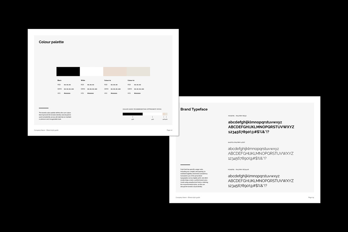 Minimal | Mini Brand Guidelines Kit, a Presentation Template by The Template Depot (Photo 6 of 9)