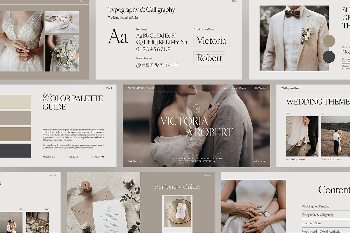 Wedding Mood Board Template, a Stationery Template by BrandPacks (Photo 6 of 6)