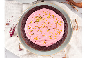 Beetroot chocolate cake with pink, a Food & Drink Photo by Lifemorning