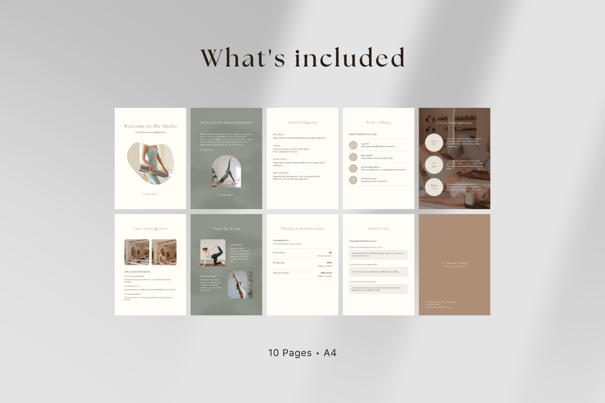 Wellness & Yoga Client Welcome Guide, a Stationery Template by batang (Photo 3 of 5)