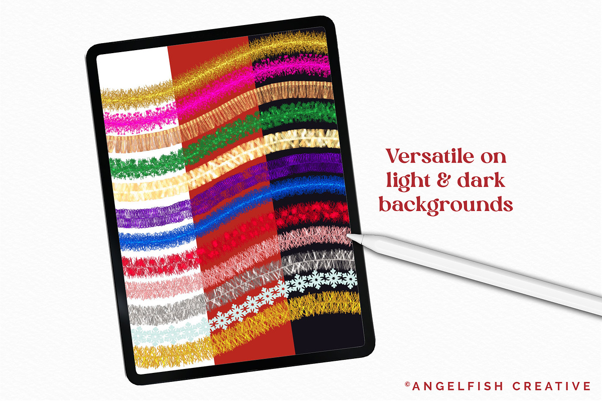 Tinsel Procreate Brush Set, a Brush Add-On by AngelfishCreative (Photo 3 of 11)