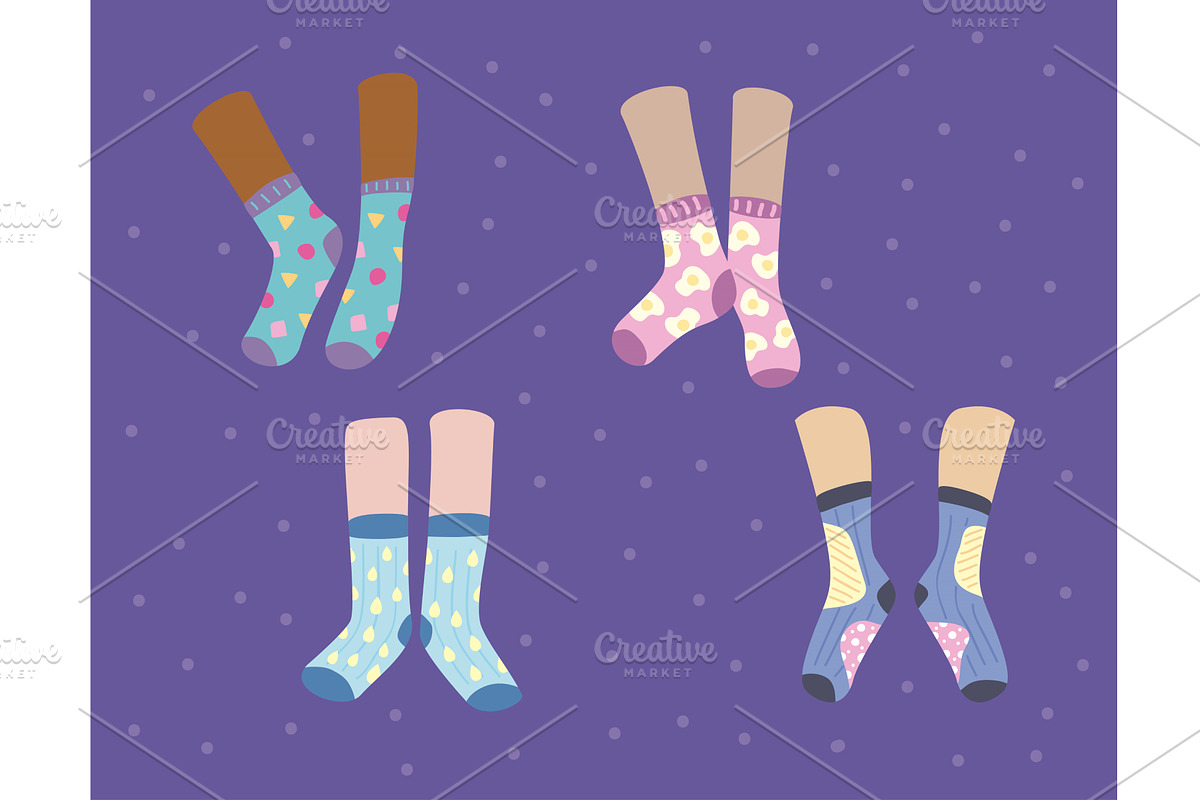 foots and funny socks, an Object Illustration by studiogstock