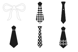 BowTie Neck Ties Set 1 Procreate