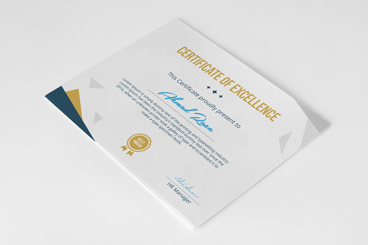 Multipurpose Certificate Template, a Stationery Template by NasirGrfx (Photo 3 of 5)