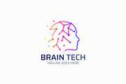 Brain Tech Logo Future Learning, a Branding & Logo Template by Signatoro (Thumbnail 1 of 3)