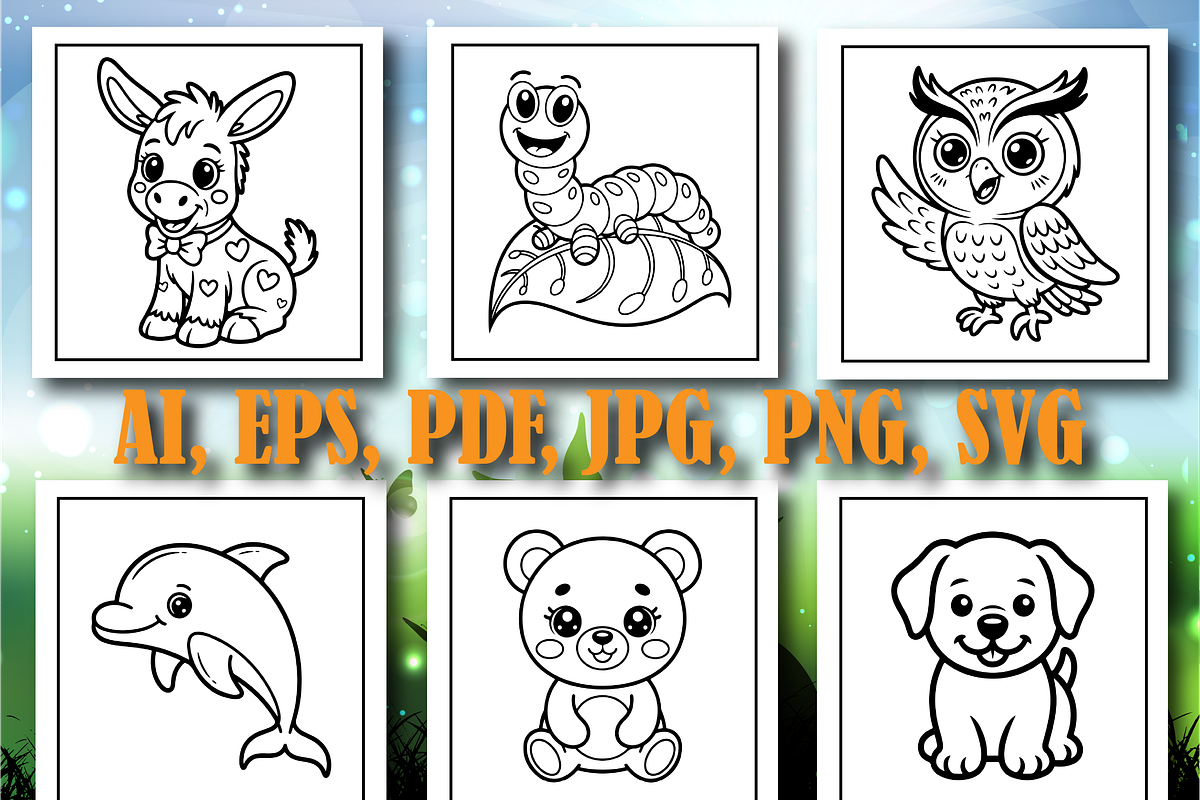 Adorable Animals Bold & Easy Color, an Animal Illustration by Design Home (Photo 3 of 4)