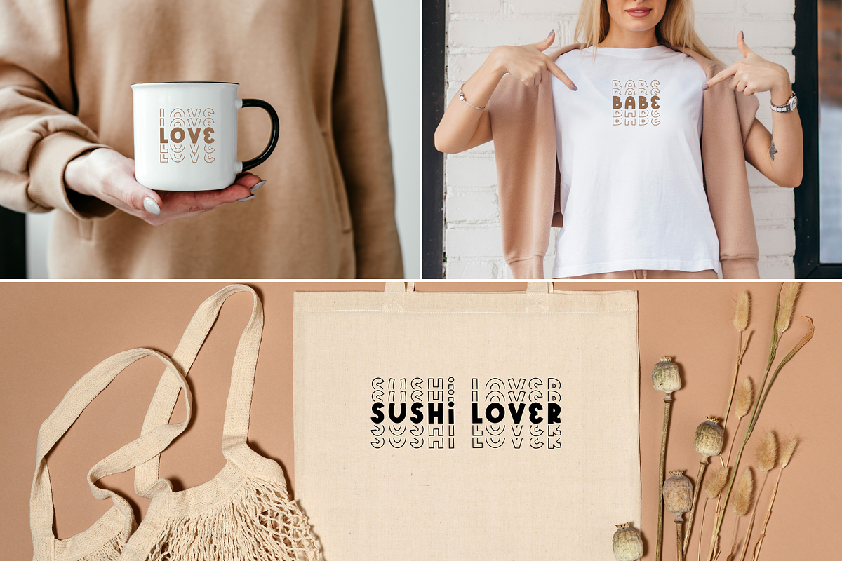Stacked Fonts Bundle 12 Fonts, a Sans Serif Font by Sofia Skoog (Photo 8 of 9)