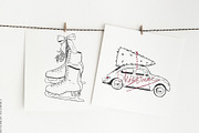 Minimalist Christmas clipart, a Seasonal Illustration by AyaLormus (Thumbnail 3 of 7)