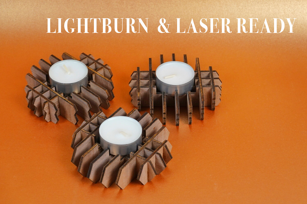 Candle Holder Grid Vector File for L, an Object Graphic by MaramadeLaser (Photo 4 of 5)