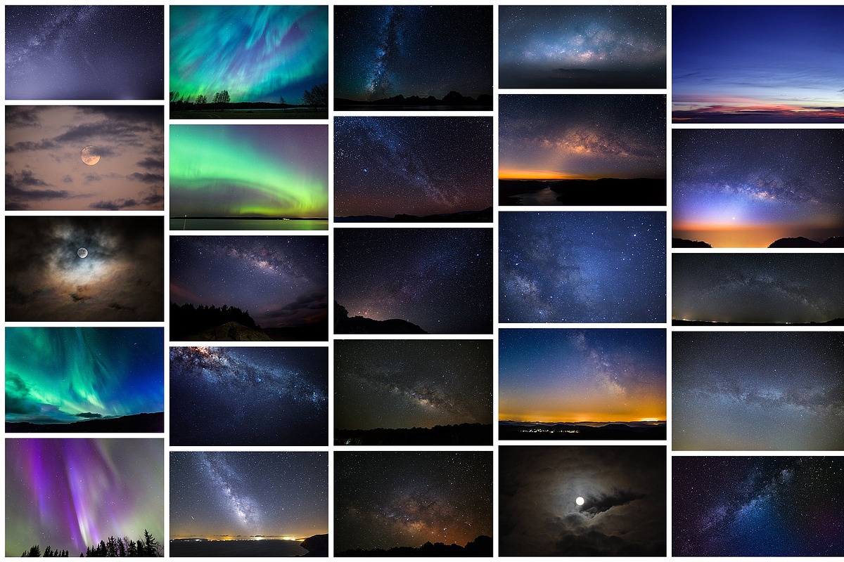 50 Starry Night Overlays preview 3