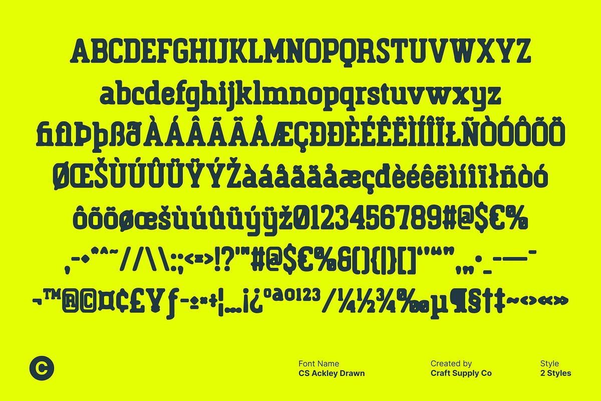 CS Ackley Drawn, a Slab Serif Font by Craft Supply Co. (Photo 8 of 8)
