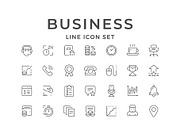 Set line icons of business, an Outline Icon by motorama (Thumbnail 1 of 2)