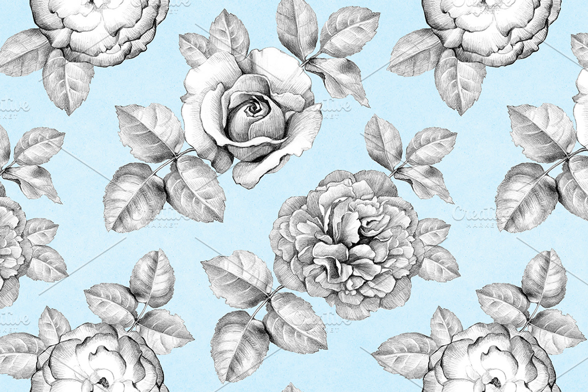Wild flora. Drawings and patterns, a Pattern Graphic by Sundra (Photo 8 of 12)