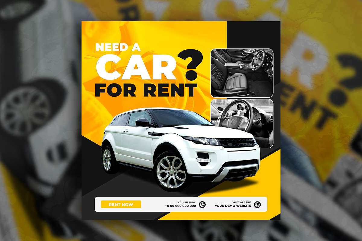 Rent a car social media post, a Social Media Template by Tanmoy Topu (Photo 10 of 11)