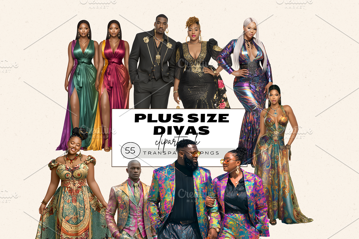 PLUS SIZE DIVAS AFRICAN AMERICAN, a Person Illustration by Daring Digies (Photo 1 of 11)