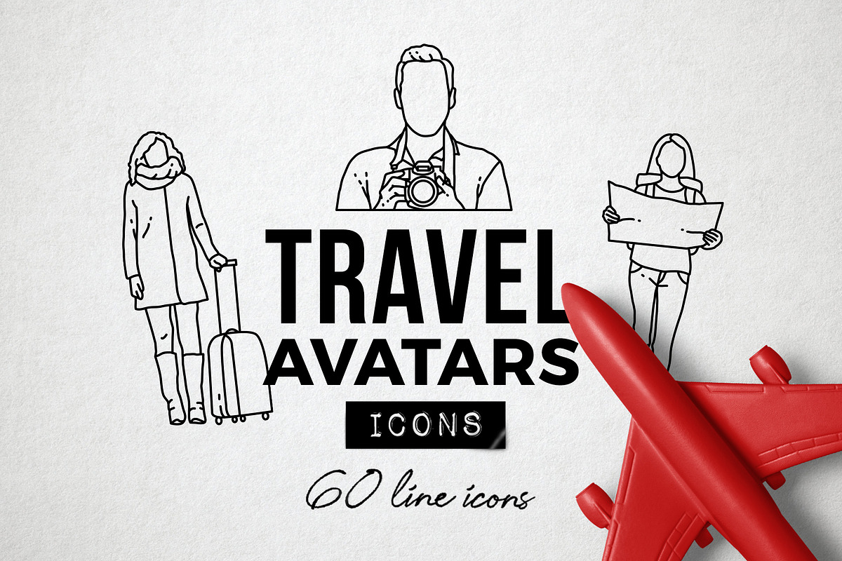60 Travel Icons - Traveler Avatars, an Outline Icon by Hatch Design Workshop (Photo 10 of 10)