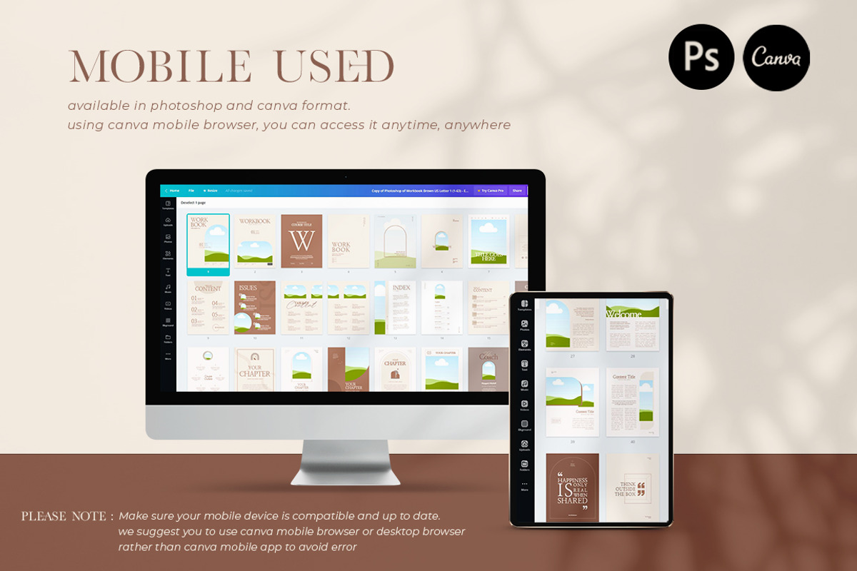WorkBook Creator for Coach CANVA PS, a Magazine Template by Eviory (Photo 33 of 49)