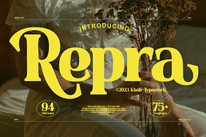 Repra - Retro Serif, a Serif Font by Khoir