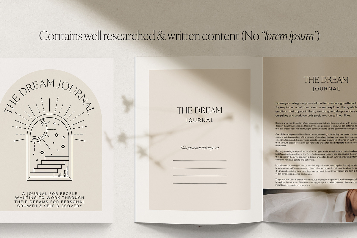 Dream Journal Canva Template, a Presentation Template by HelloKarla (Photo 2 of 8)