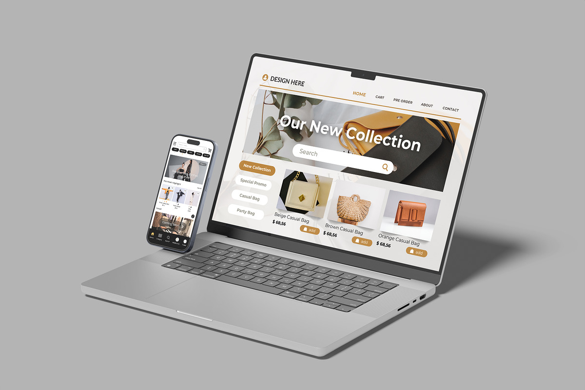 Phone and Laptop Mockup, a Device Mockup by lamorastudio (Photo 8 of 13)