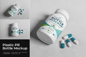 Plastic Pill Bottle Mockup, a Cups & Container Mockup by Pitchlook.Studio