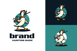 Mallard Duck Hunting Logo, a Branding & Logo Template by funpixel
