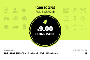 icons - value pack 1200 icons