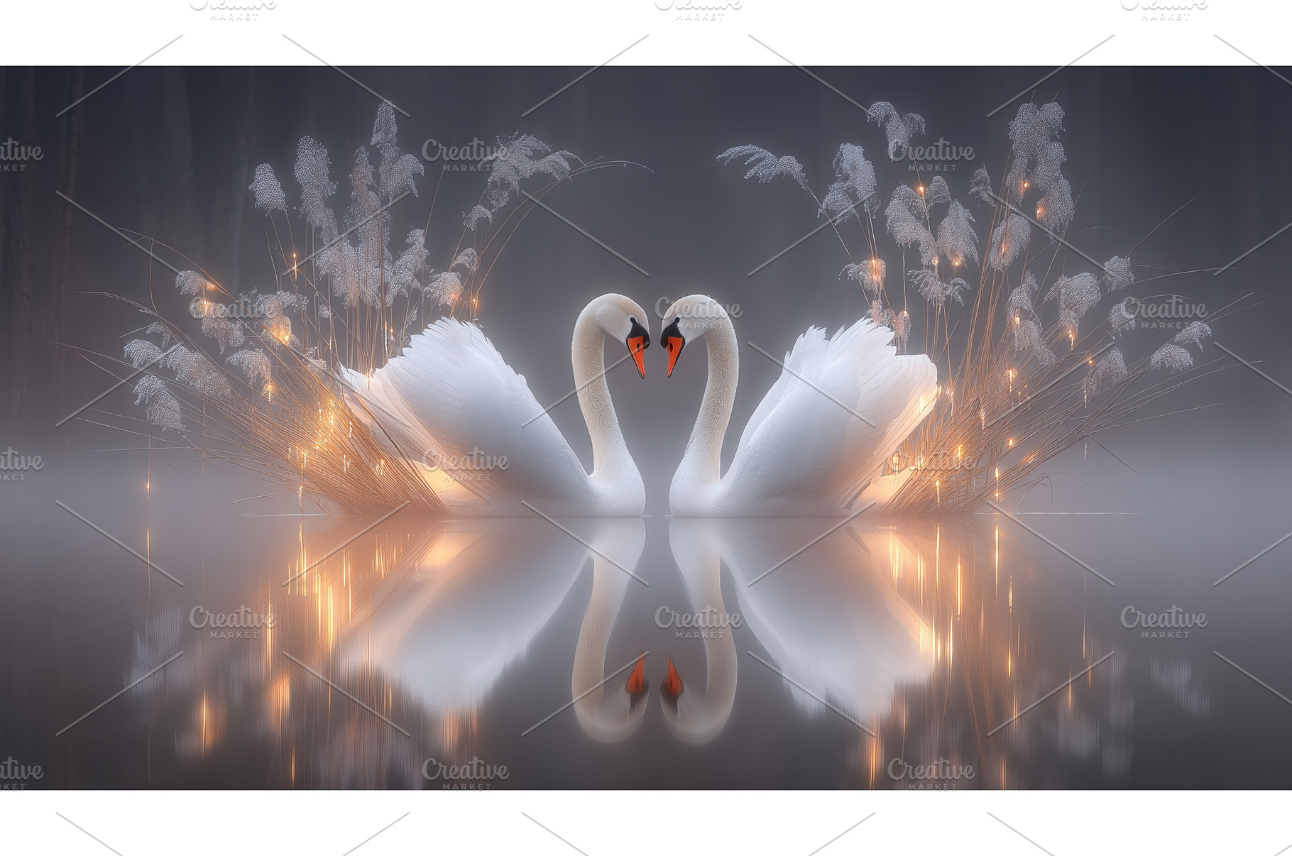 In Latvia, swans that are in love, an Animal Photo by ZinetroN